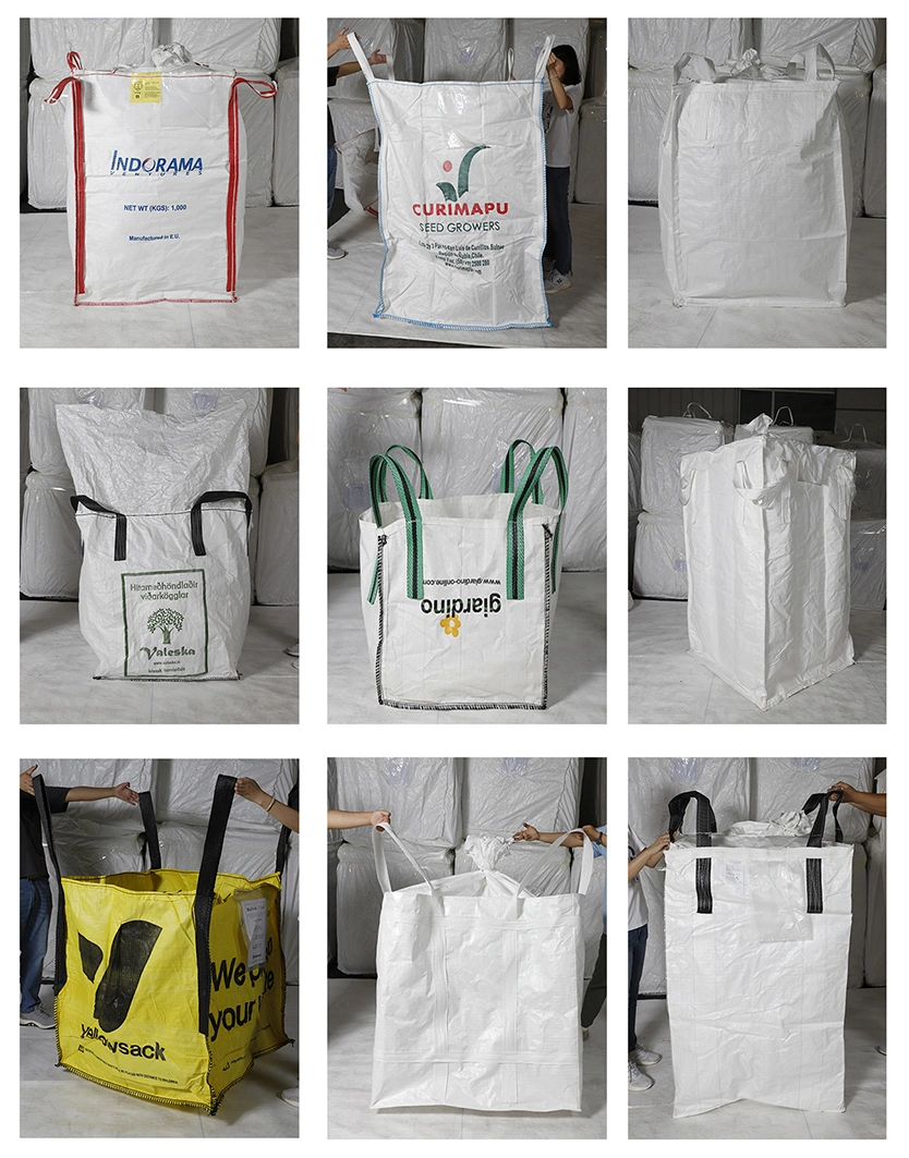 China 1000kg 1500kg PP FIBC Big Jumbo Bag for Wood Agricultural Grain Transport Jumbo Bags