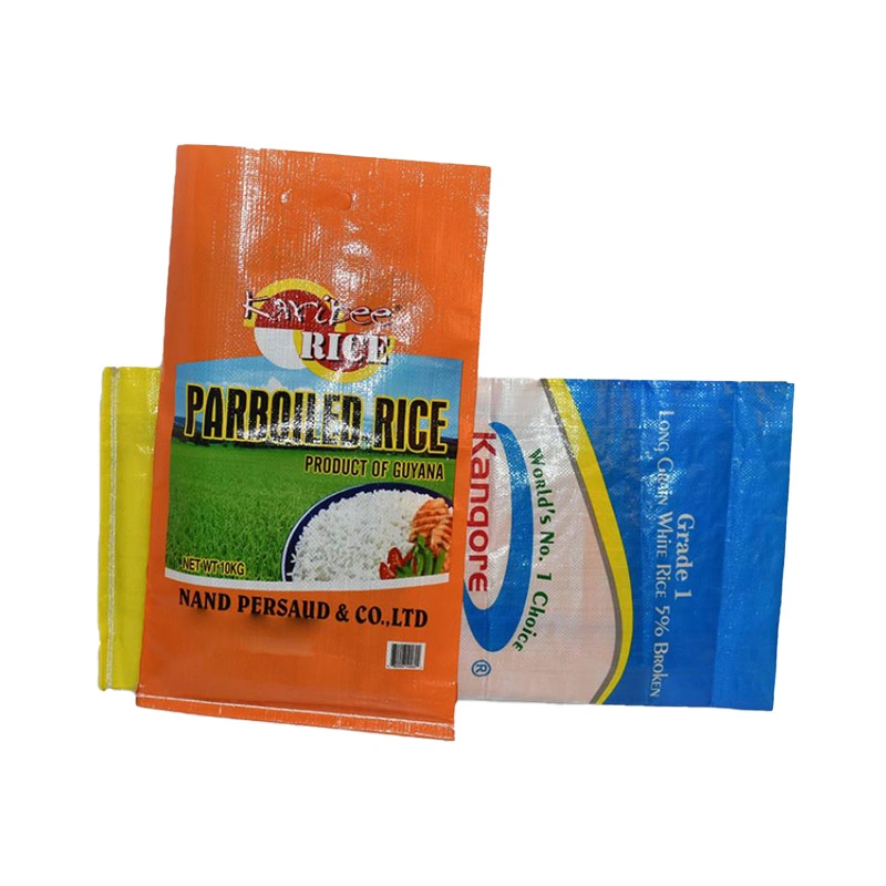 Cheap High Quality PP Woven Bag Sack Food Rice Packaging Bag 5kg Rice Packaging Empty Plastic Bag with Plastic Handle