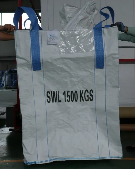 PP-Jumbo-Beutel, 1 Tonne oder 2 Tonnen, 1 m3 Sling-FIBC-Big-Bags, Sandabmessungen: 1000 kg